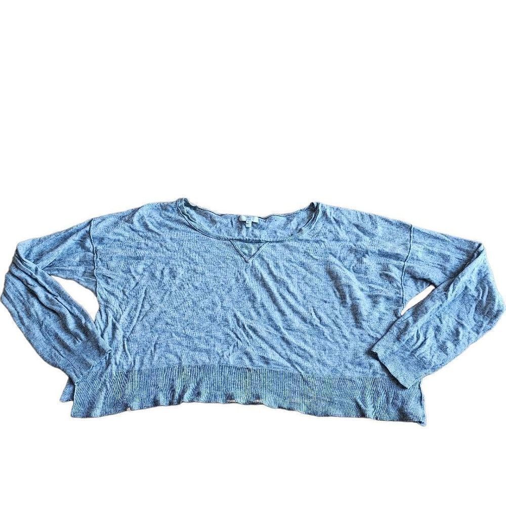 Joie womens Sz M gray Cashmere wool blend crop top